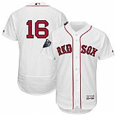 Red Sox 16 Andrew Benintendi White 2018 World Series Flexbase Player Number Jersey Dzhi,baseball caps,new era cap wholesale,wholesale hats